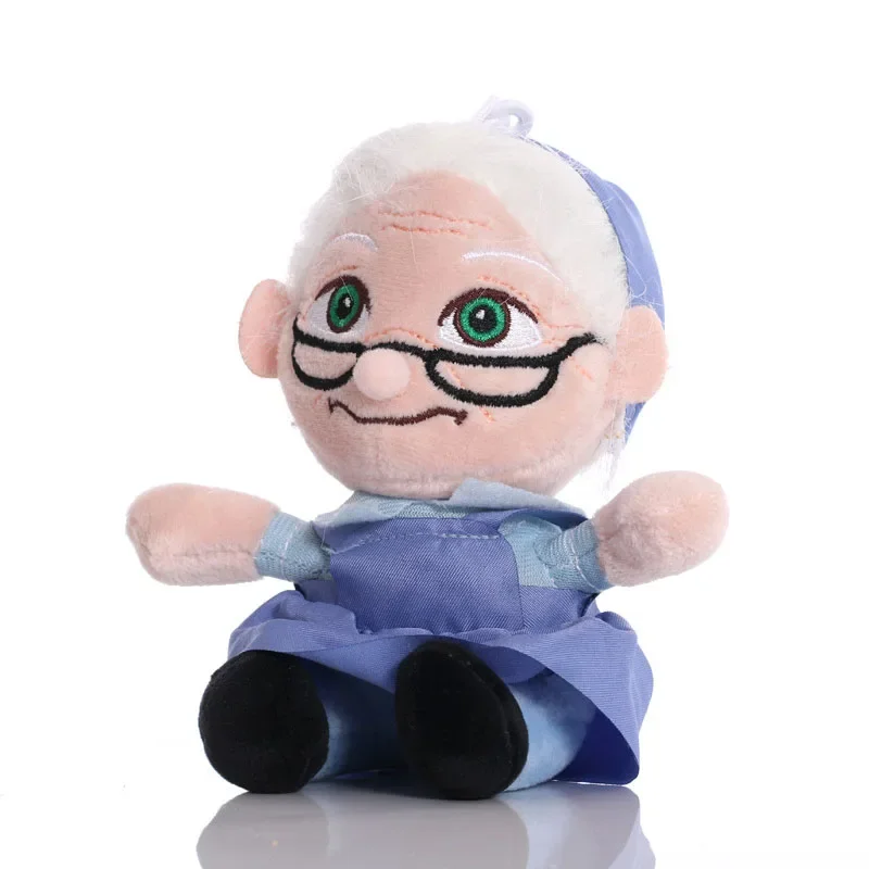 20cm Carl UP Plush Toys Movie UP Character Soft Toy Flying Ring Travel Carl Old Man&Lady Stuffed Peluche for Kids Birthday Gifts