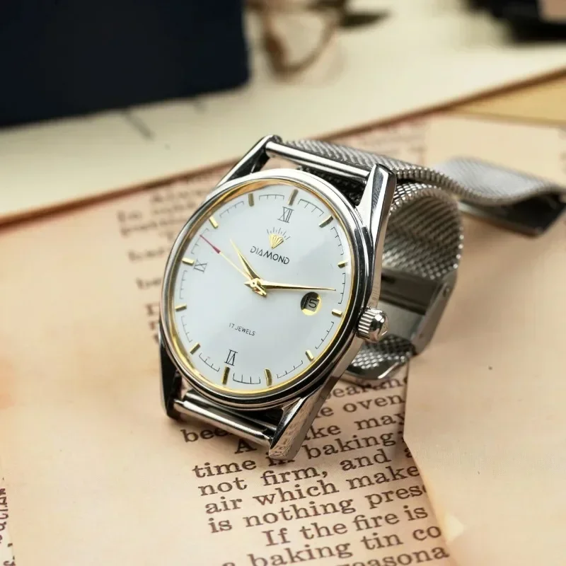 Shanghai jam tangan Manipulator Manual jam tangan gaun Retro minimalis 17 Zuan 8120 gerakan Reloj Hombre Dropshipping