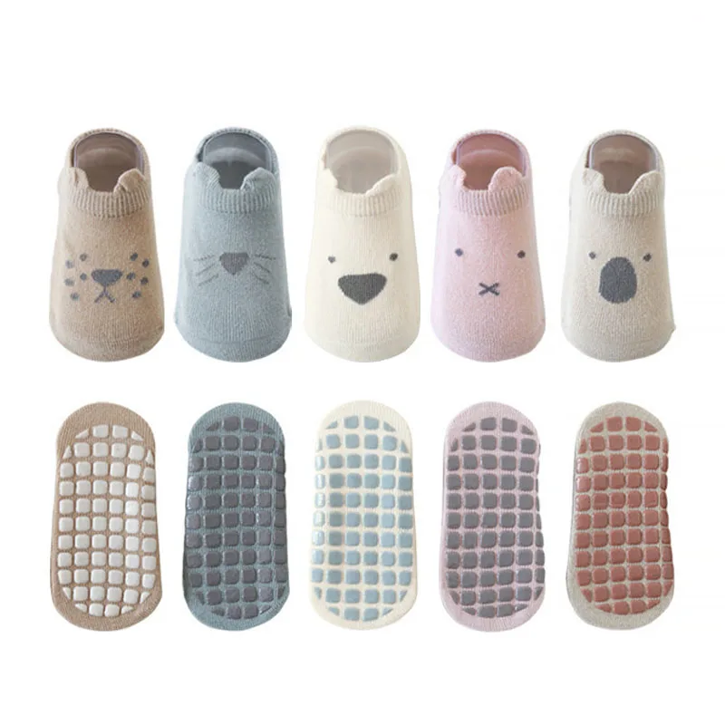 

Cartoon Newborn Socks Children's Anti-slip Floor Socks Spring and Autumn Cute Boy Girl Cotton Baby Toddler First Walkers Socks