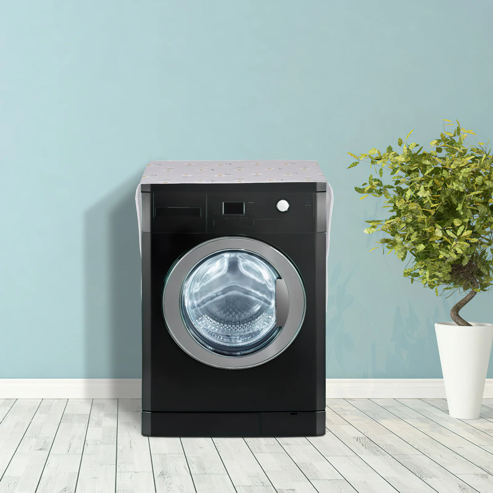 

Dustproof Storage Cover Daisy Pattern 62x180cm Refrigerator Washing Machine Oven Appliance Cover with Roll-Up Bag Oil Proof and