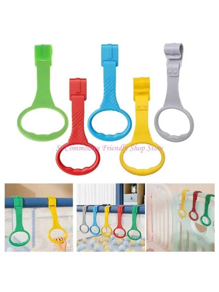 

85AE 1Pc Crib Side Walking Rings for Infants Grip Pull Rings for Stand Up Practice