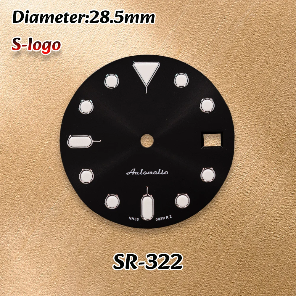 NH34/NH36/4R36 Movements SS Logo 28.5mm SKX007 Dial Green Luminous Watches for men Watch Modification Accessories