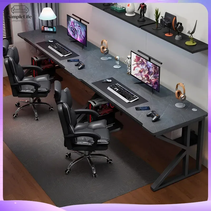 Double Computer Desk for Home Office Long Gaming Desk Simple Modern Desktop Table Student Writing Desk Bedroom Side by Side