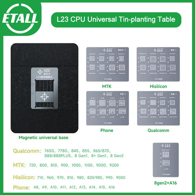 XZZ L23-CPU uniwersalna platforma szablonów rebling CPU do iPhone'a A8 ~ A16 /Android z serii IC Chipping do sadzenia szablonów