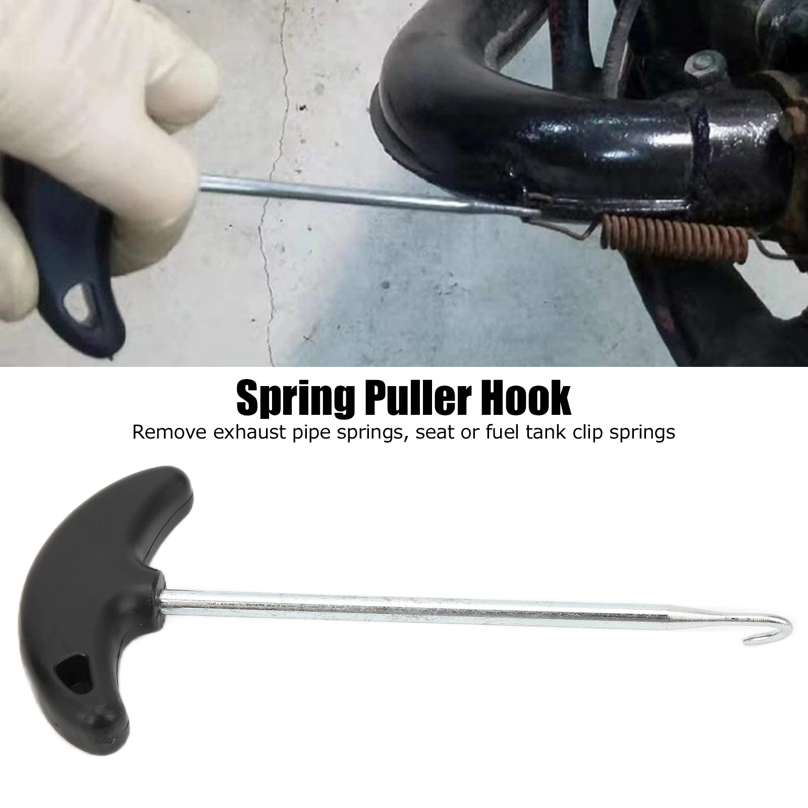 

Motorcycle Exhaust Pipe Spring Hook T Shape Puller Installer Tool Universal for Cars Motorcycles Spring Installer Hook