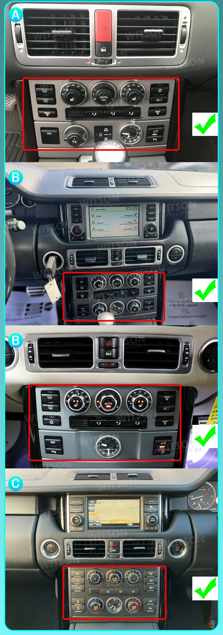 

10.1" Air Condition Panel Android 3D Touch Screen For Range Rover Vogue V8 L322 2002-2012 AC Climate Control Parts