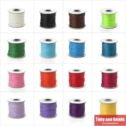 Waxed Cotton Cord 1MM Thread Cord String Strap 100Yards per Roll Necklace Rope DIY Jewelry Making