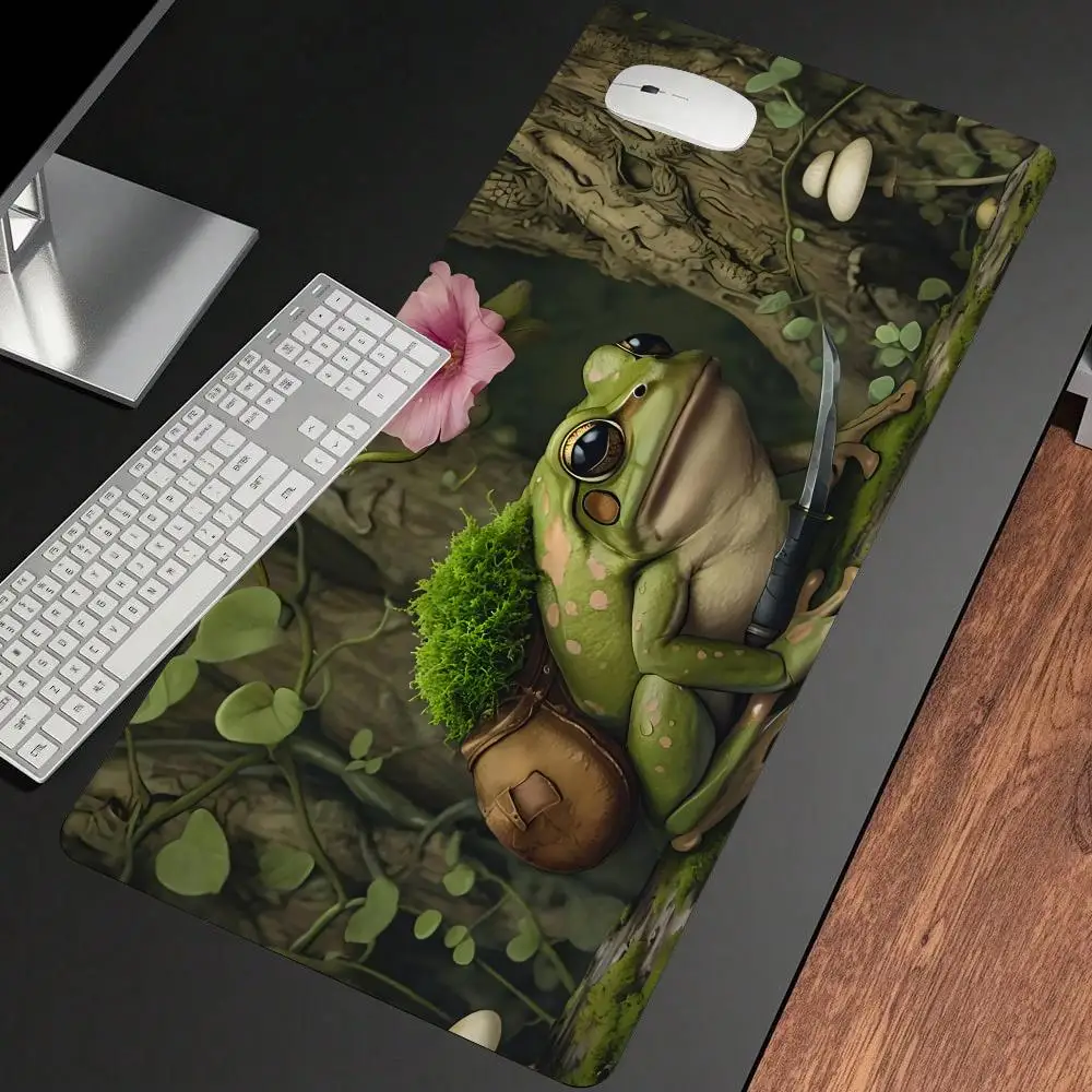 مضحك الضفدع تصميم أنيمي ماوس الوسادة المطاط المضادة للانزلاق حصيرة مكتبية XXL الألعاب حصيرة ألعاب ملحقات الكمبيوتر لوحة المفاتيح توسيع ماوس