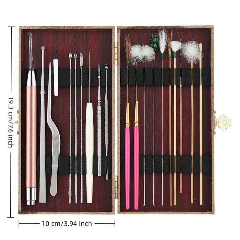 9/11/12/18/20Pcs Ear Picking Tool Set Goose Feather Stick Ear Scoop Ear Canal Massage Ear Canal Cleaning Ear Picking Tool Ear