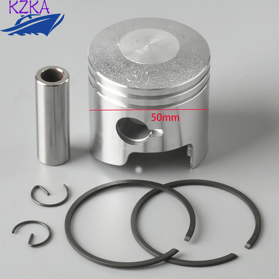 Piston Kit Std For Tohatsu Nissan Outboard 9.8HP 8HP 50MM 2T 3B2-00001 Piston Kit - STD Outboard Engine MERCURY 6HP 3B2-00001-0