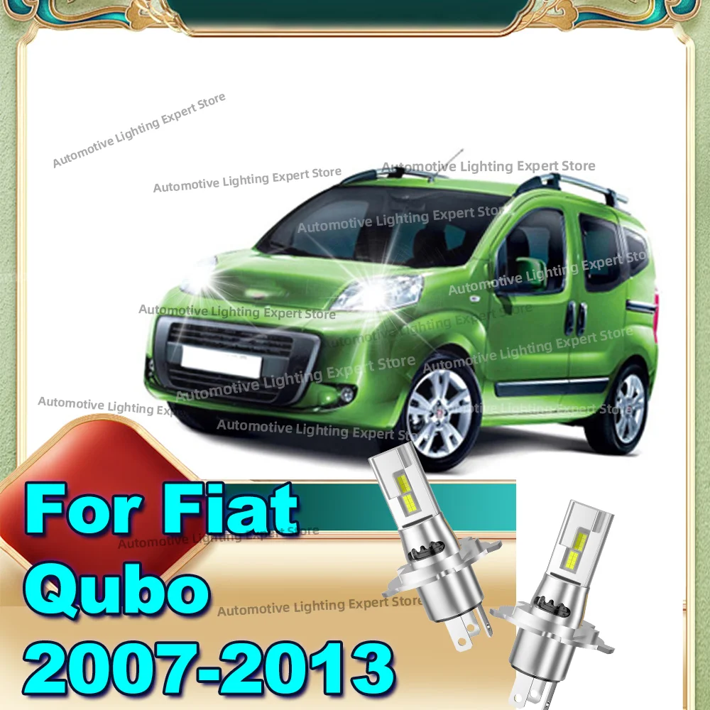 

2Pcs High Power LED Car Headlight Canbus With Dual Turbo Fan For Fiat Qubo 2007 2008 2009 2010 2011 2012 2013