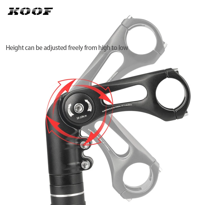 ±60° Adjustable Bicycle Handlebar Stem 31.8mm Ultralight Aluminum Alloy Bike Stem MTB Road Bike Front Fork Stem Adapter