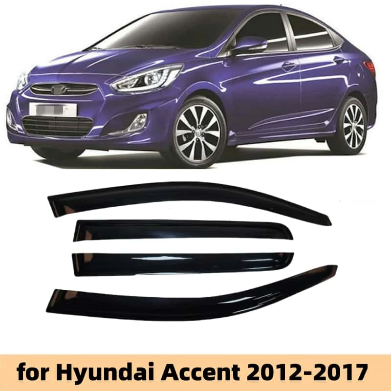 

Для Hyundai Accent 2012 2013 2014 2015 2016 2017 автомобильный боковой оконный козырек, дефлектор, вентиляционные навесы, навесы, защита от дождя, крышка