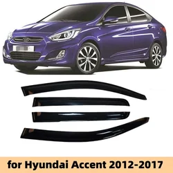 For Hyundai Accent 2012 2013 2014 2015 2016 2017 Car Side Window Visor Deflector Vent Awnings Shelters Rain Guard Cover