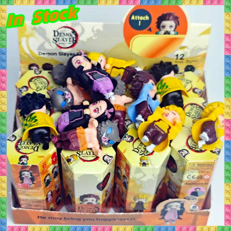 2025 nuevo Demon Slayer Kimetsu No Yaiba caja ciega conjunto de figuras de acción hecho a mano Anime muñeca de dibujos animados decoración de escritorio regalos