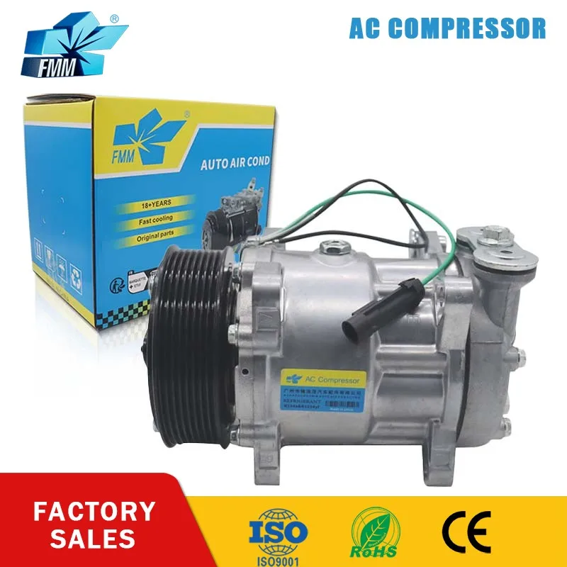 

FMM Auto A/C AC Compressor 12V for Truck SD7V16 1005540883 8Grooves