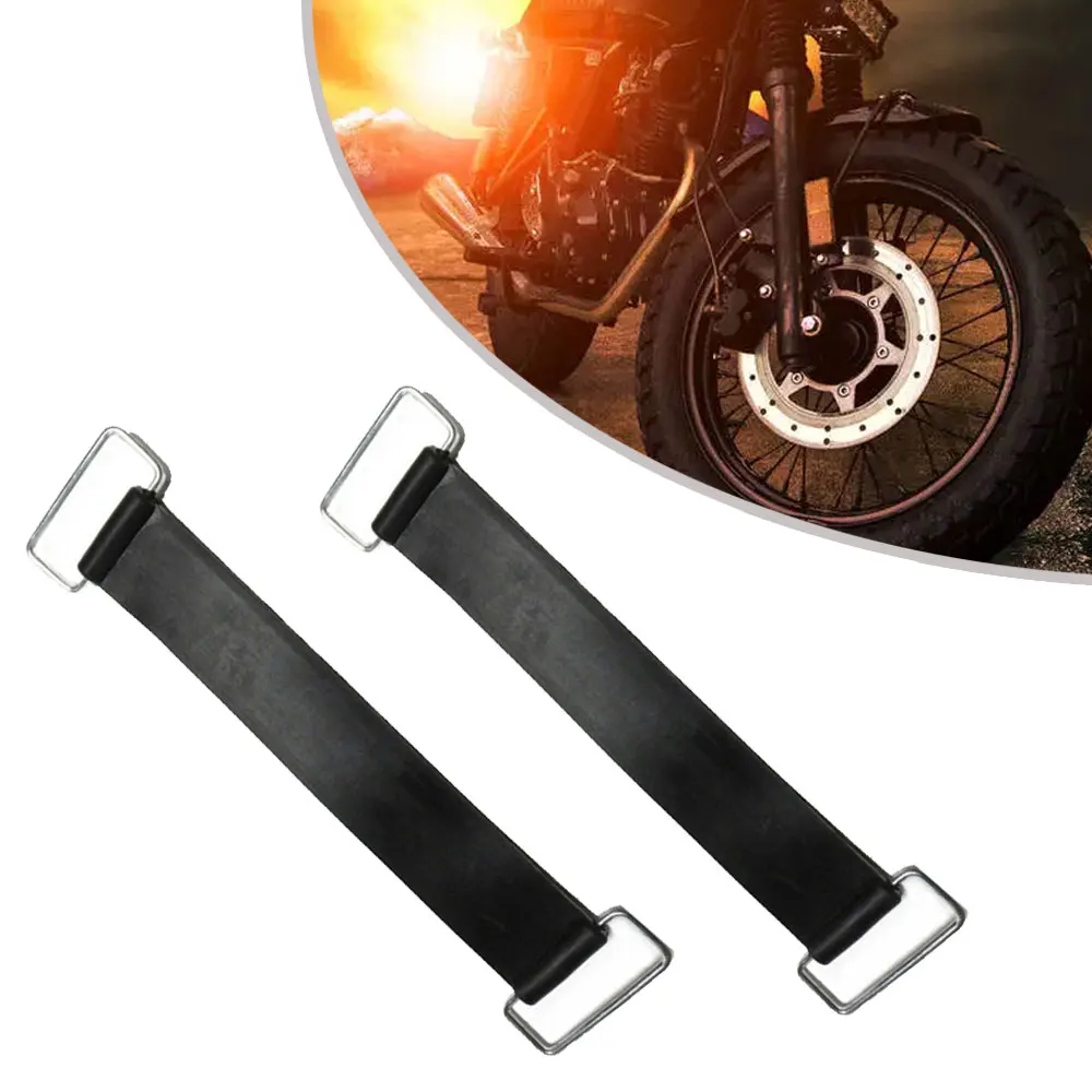 Motocicleta Rubber Battery Strap Holder, Atadura Elástica, Stretchable, Correia Fixa, Honda, Suzuki, 2x