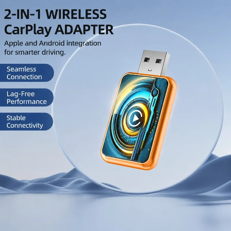 Wired To Wireless CarPlay Conversion Module Dual‑channel Vehicular Interconnection Box Plug‑and‑Play Automobile Dongle Upgrading