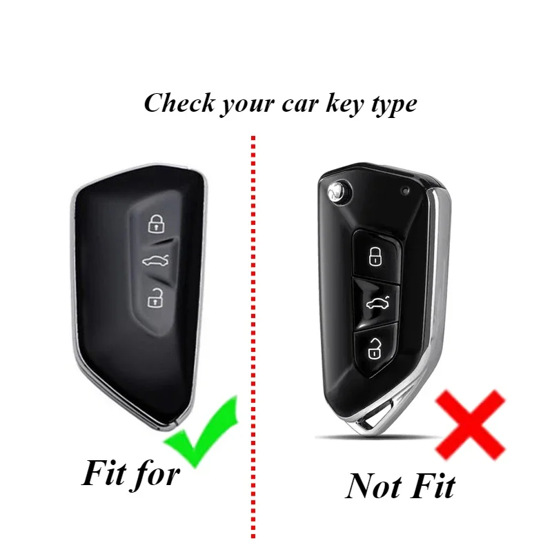 حافظة مفاتيح السيارة العصرية غطاء شل فوب لسيارة فولكس فاجن فولكس فاجن جولف 8 MK8 ID-4 ID-6 لسكودا اوكتافيا A8 لمقعد ليون FR MK4 Cupra #2
