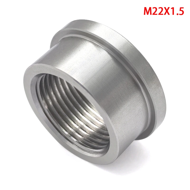 

M22x1.5 304-Grade Stainless Steel Securing Bottom Nut Featuring Inner Thread and a Step-Type Weld Head – Standard Car Component