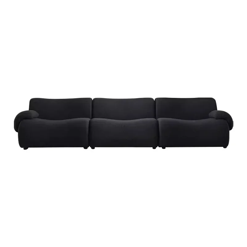 Fabric sofa, full sponge compression sofa, retro style module combination sofa