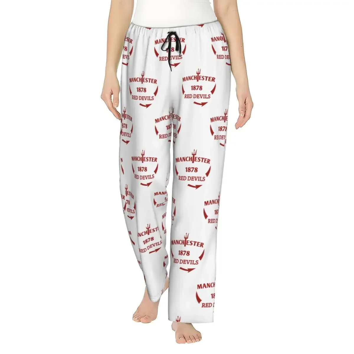 

Custom Devils Of Manchester, Manchester Is Red Women Pajama Pants Lounge Sleep Sleepwear Bottoms with Pockets
