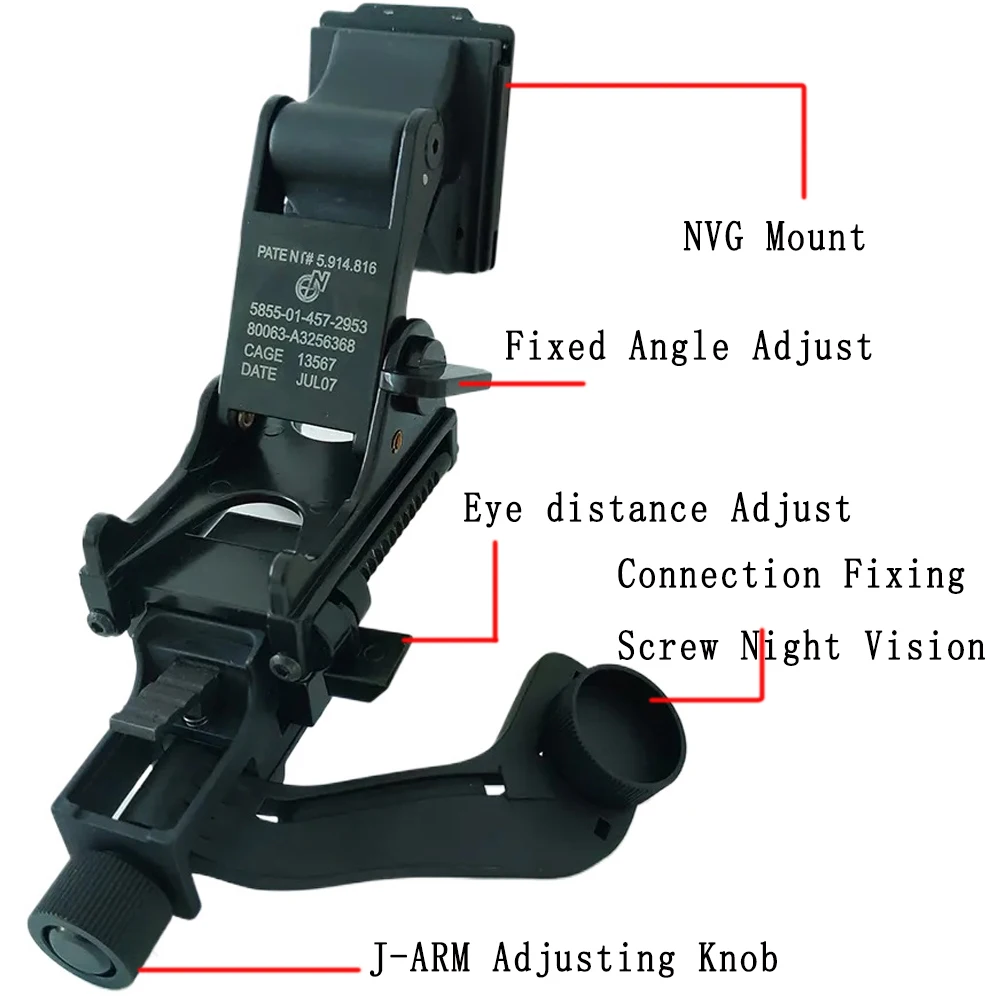 Tactical Metal NVG Mount With Aluminum J-ARM Mount Adapter for PVS-14 Night Vision Goggles fits Mich Fast Helmet Accessory