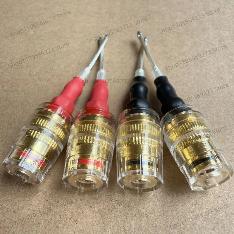 Silver Plated Banana Plug Speaker Wire Connector Y Splitter Adapter for Audio Amplifier