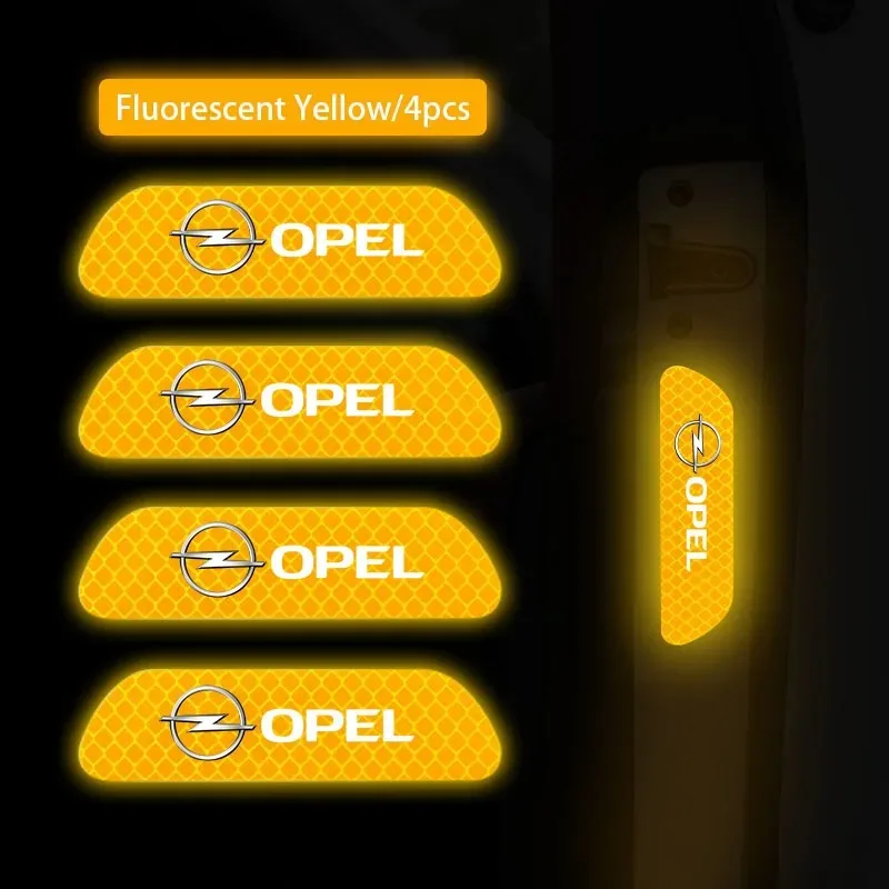 

Высокоинтенсивная антивыцветающая наклейка на отражатель двери автомобиля, 4 шт., подходит для Opel Astra Antara ‌ Zafira Grandland Rocks Мокка-э Корса Insignia