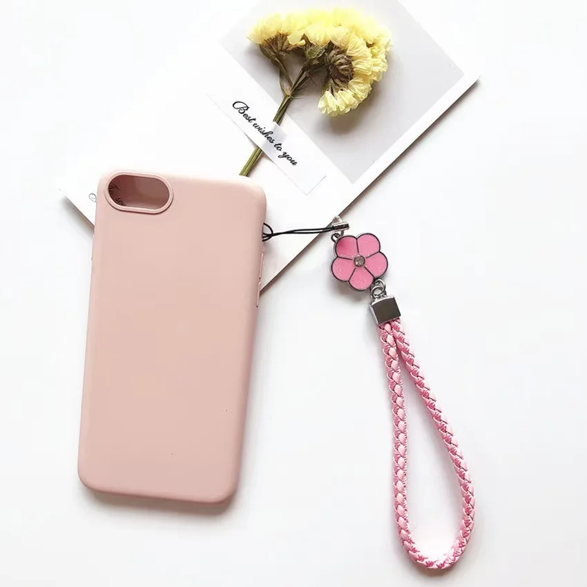 Fashion Creative Leather Woven Hand Rope Mobile Phone Universal Lanyard Wrist Strap Short Rope Bracelet Jewelry Pendant image 2