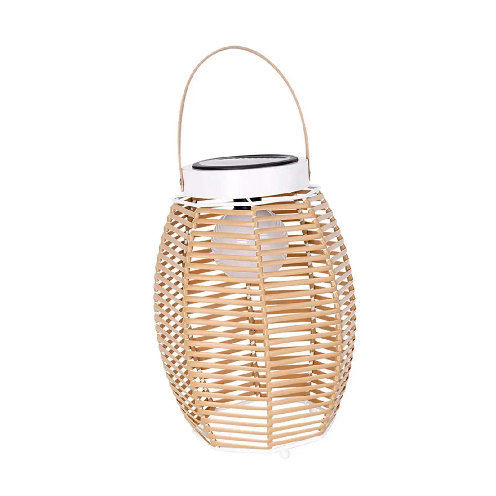 Solar Lantern Solar Light Ornament Landscape Retro Style with Handle Portable Waterproof for Yard Courtyard Lawn Porch Decor