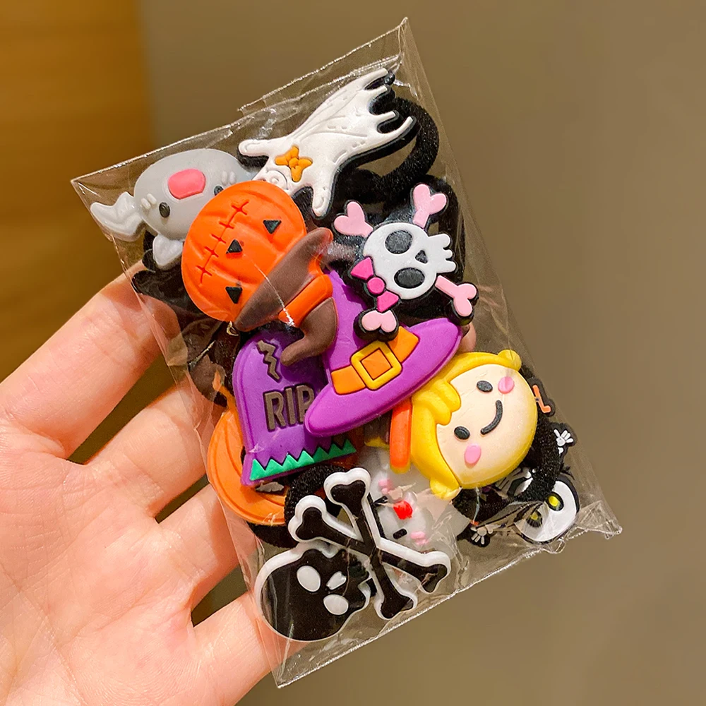 Accesorios de fantasma de calabaza de Halloween, lazos divertidos para el cabello, regalos de Halloween para niñas, 14 piezas