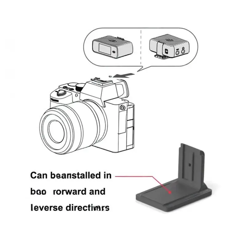 A25P For DJI MIC Wireless Microphone Back Clip Fixing Base Hot/Cold Shoe Adapter Plate Cold Hot Shoe Plate
