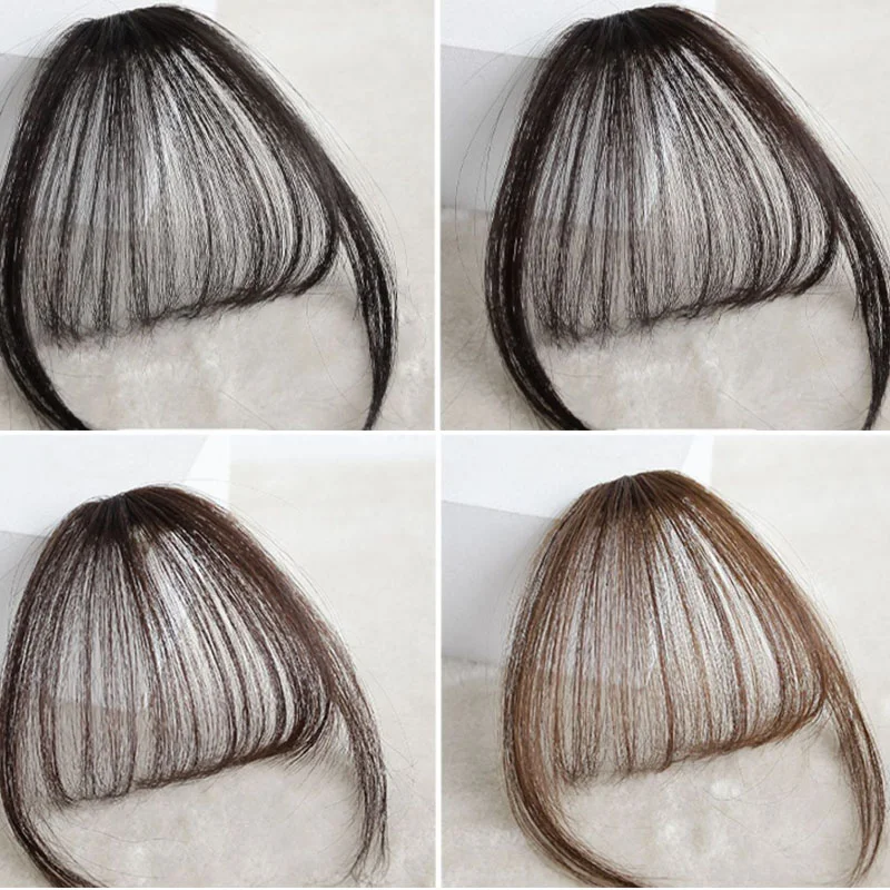 Fake air bangs hair clip extension synthetic hair fake bangs natural wig female clip bangs