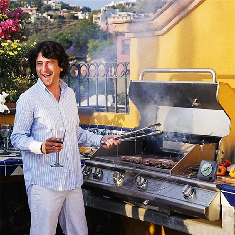 BBQ Cooking Food Thermometer Bluetooth Smart Safe Grill Thermometer With Timer Temperature Alarm For BBQ Oven Cooking