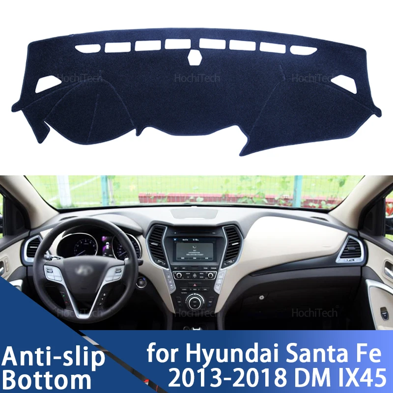 

Interior Accessories Car Dashboard Cover Dash Mat Board Pad Carpet Dashmat Anti-UV Mats For Hyundai Santa Fe 2013-2018 DM IX45