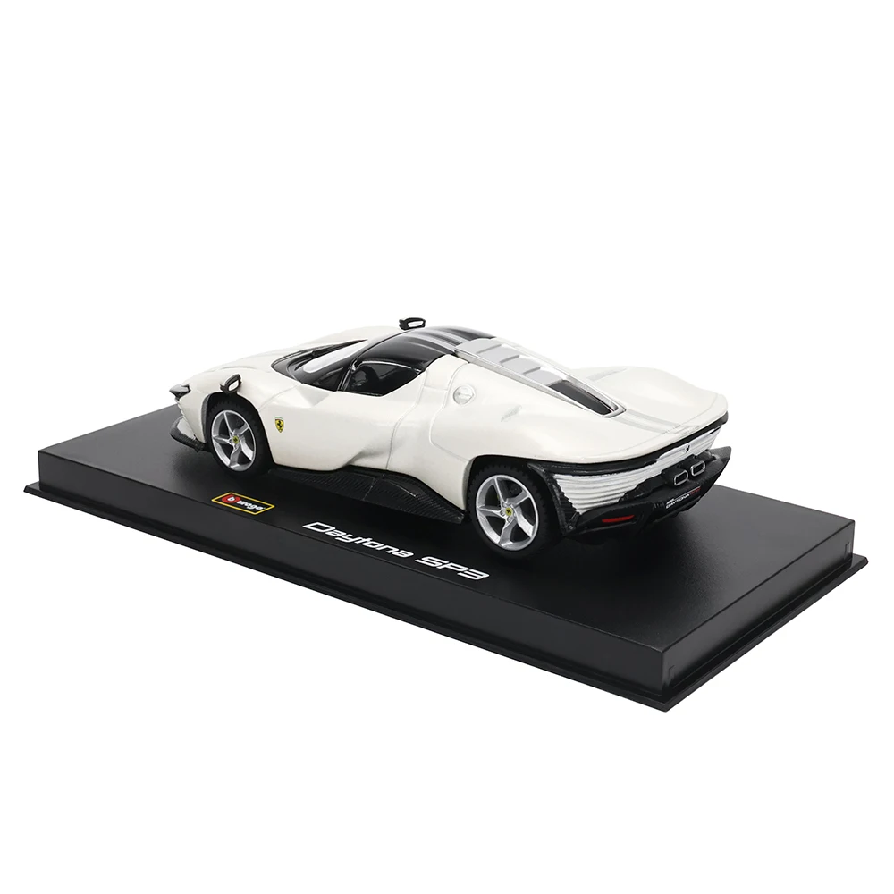 Bburago 1:43 Ferrari DAYTONA SP3 Monza SP2 white Alloy Luxury Vehicle Diecast Pull Back Cars Model Toy Collection Gift