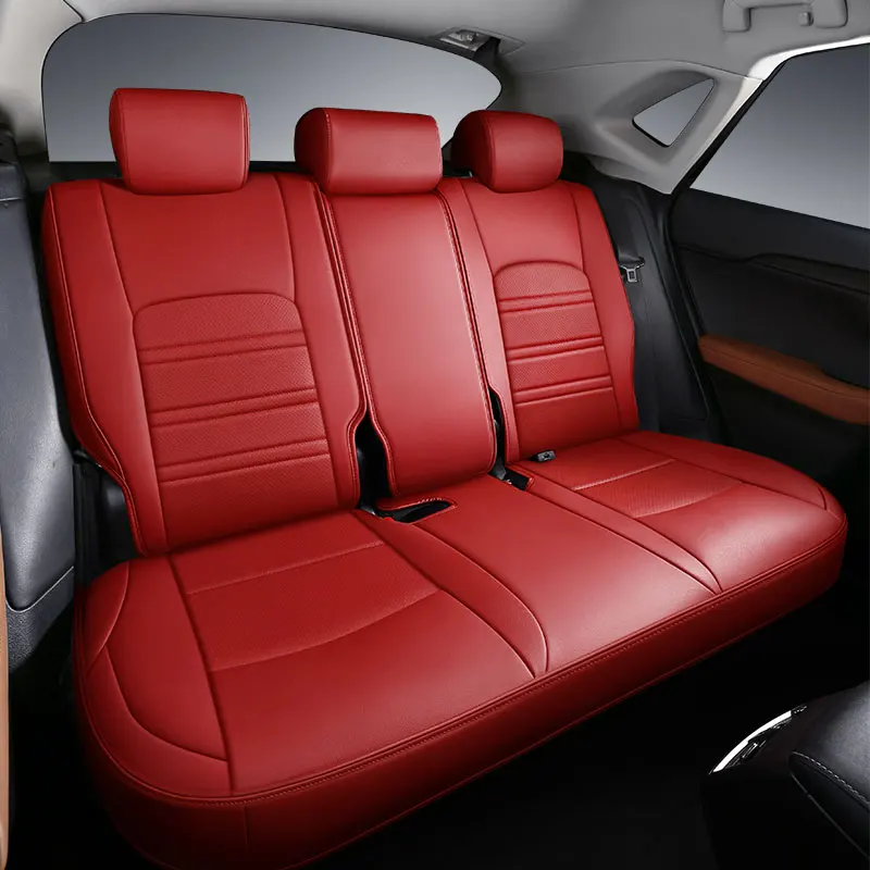 Custom Fit Accessories Car Seat Covers For 5 Seats Full Set Top Quality Leather Specific for Lexus RX300 RX350 RX450 EX UX NX CT