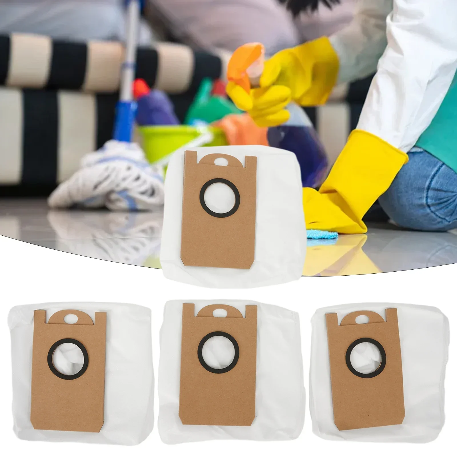 

4pcs Dust Bags For Cecotec Conga- 5290 Ultra- Robot Vacuum Cleaner Spare Parts Household Cleaning Replacement Accessories