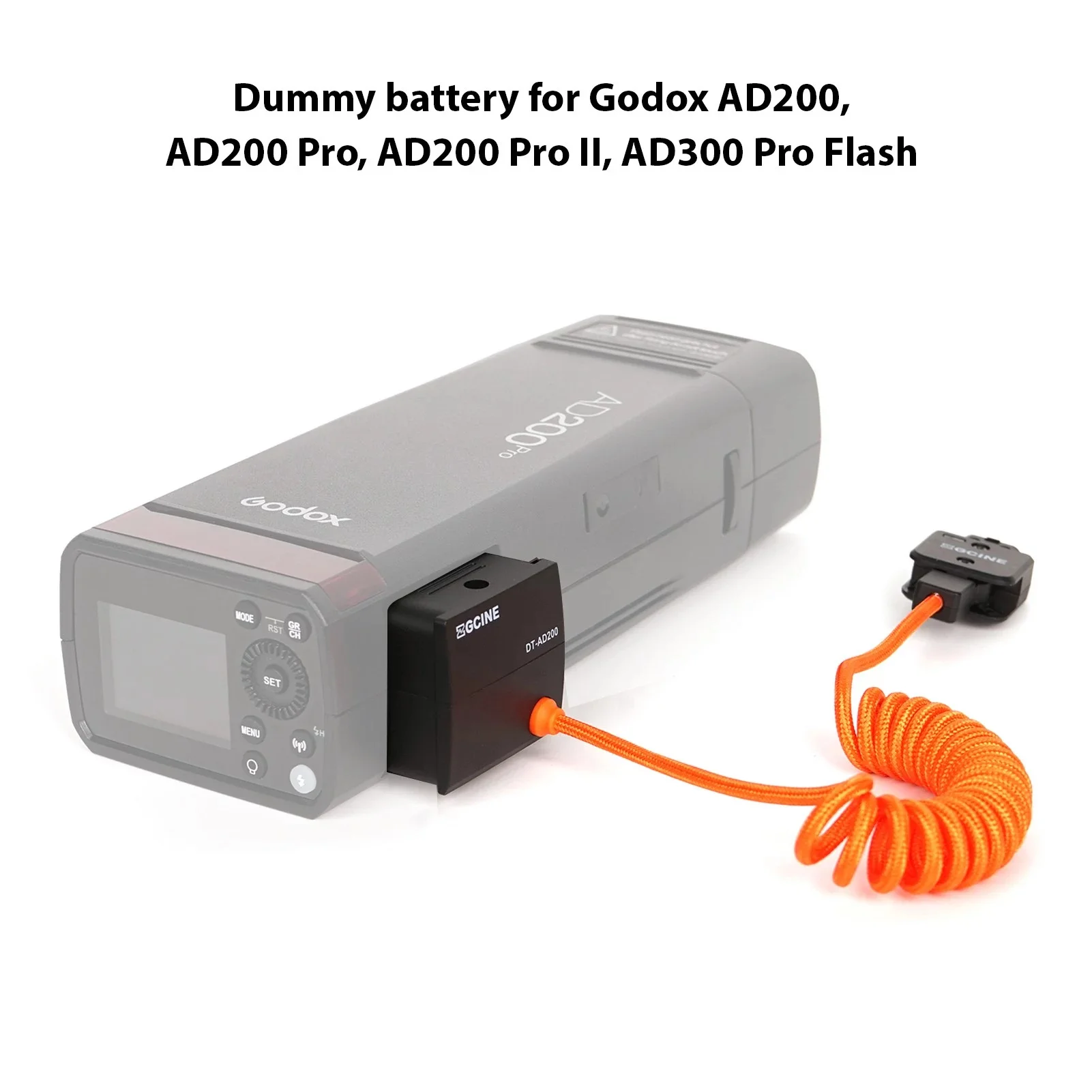 ZGCINE DT-AD200 Dummy Battery with D-Tap Plug Replacement for Godox AD200/ AD200 Pro/ AD200 Pro II/ AD300 Pro Flash