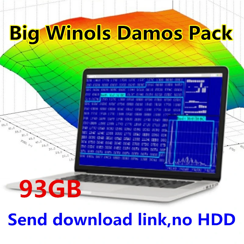 Newest Winols 4.51+93GB WINOLS DAMOS NEW Big Archive Damos Mappacks for Winols Software BIG PACK Package Chip Tuning Maps Files