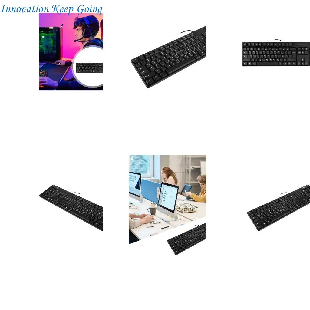 E65C Arabic English Corded Keyboards Office Photoelectric Technology Comfort Typing