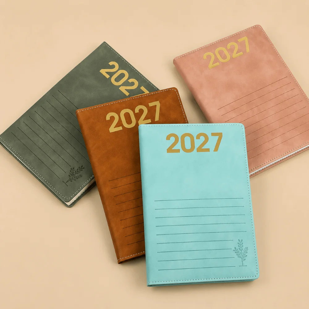 A5 2027 Schedule Planner Habit Tracker Reference Calendars Daily Schedule Planner Calendar Layout Stitched-Edge Cover