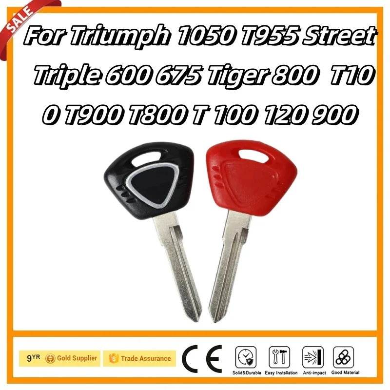 3Pcs Blank Key Motorcycle Replace Uncut Keys For Triumph T100 T900 T800 Street Triple 675 600 1050 Tiger 800 T955 T 120 900 955