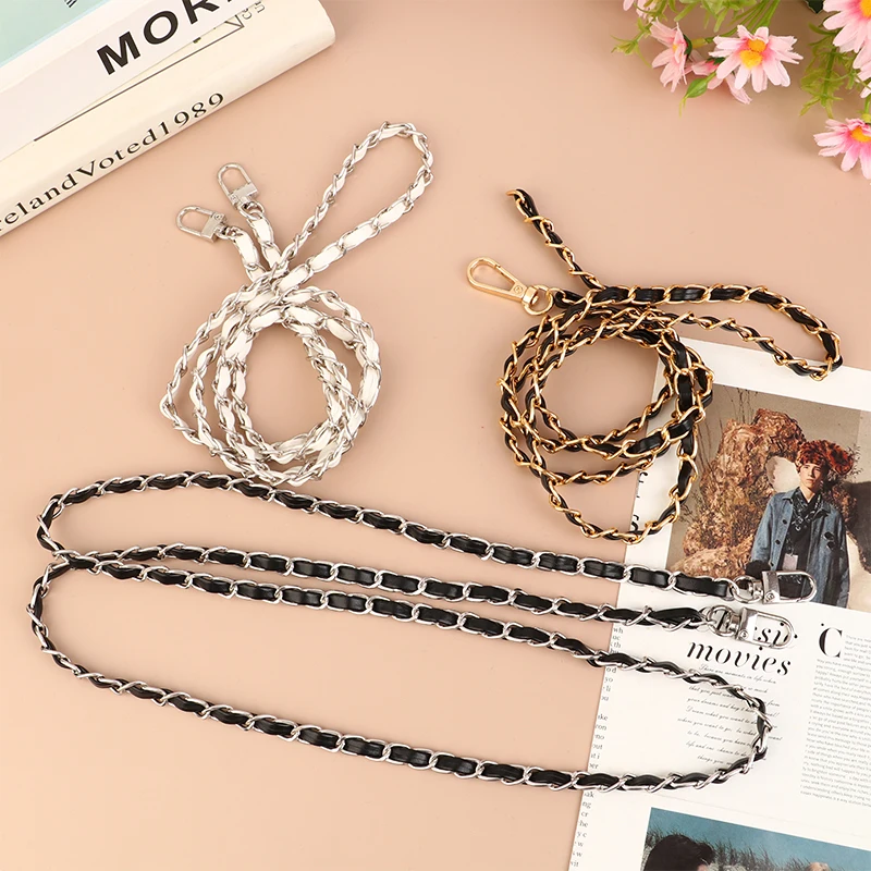 120cm Purse Chain Strap Crossbody Handbag Chains Replacement Leather Shoulder Bag Chain Straps Diy Women Girl Bag Part Accessory