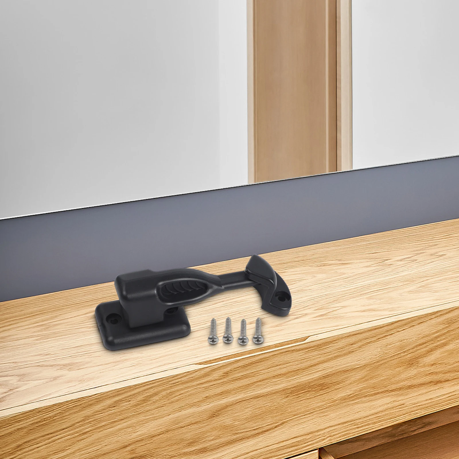 for caravan Door Holder Latch Installation Tool White Door Lock Latch Space-saving Design Easy Installation Design