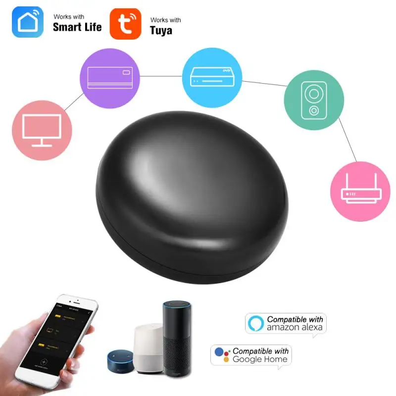 

Tuya WiFi Smart Universal IR Remote Control DIY Smart Home System for TV DVD AUD AC Work with Alexa Alice Google Home Smart Life