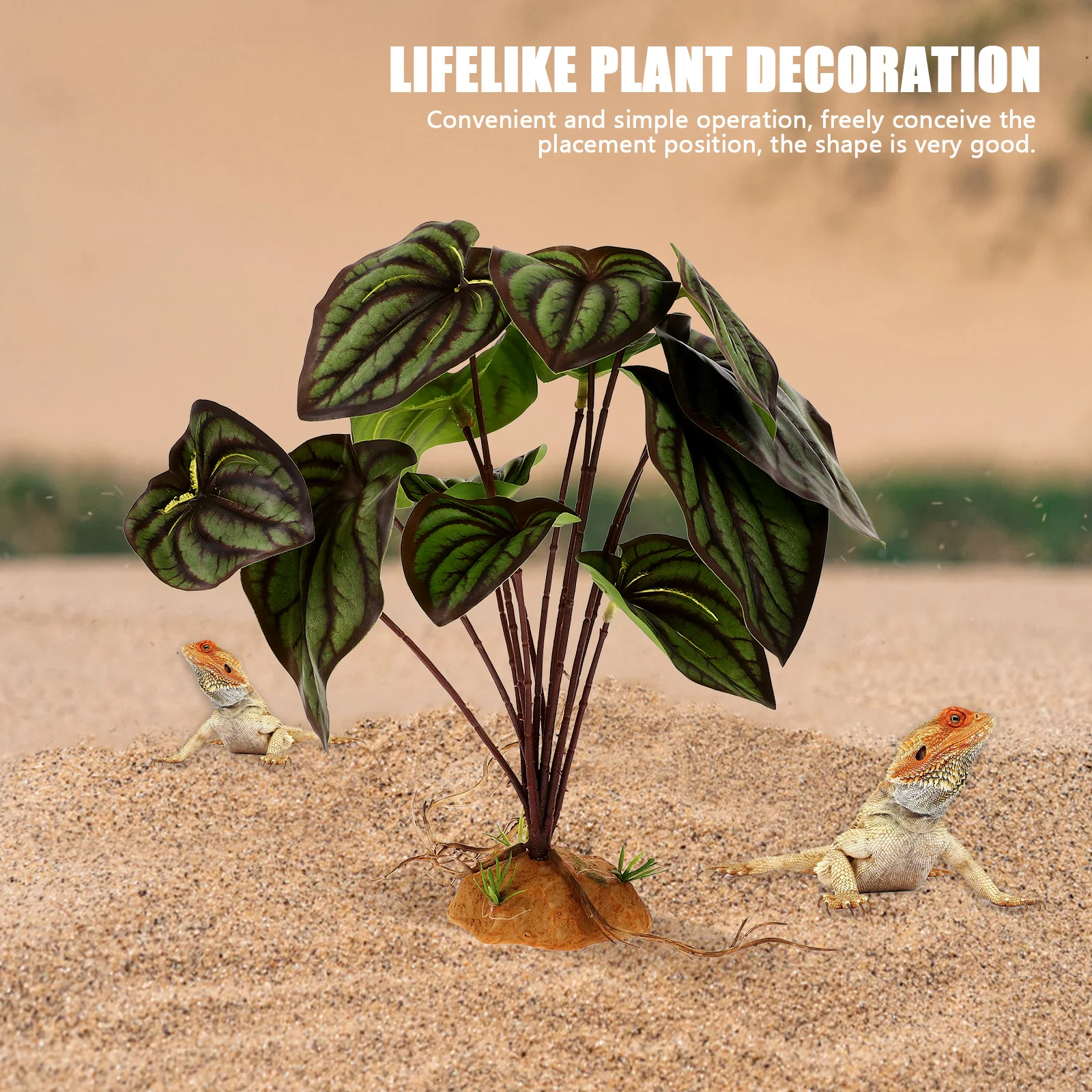 

Simulated Plant Ornament Decorative Plants Terrarium Reptile Accessories Animal Resin