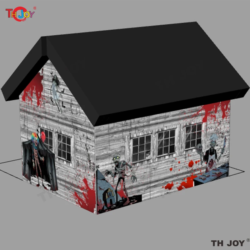 เต็นท์บ้านผีสิงเป่าลมตกแต่งฮาโลวีนขนาด 4x3 ม. บ้านถ้ำผียักษ์