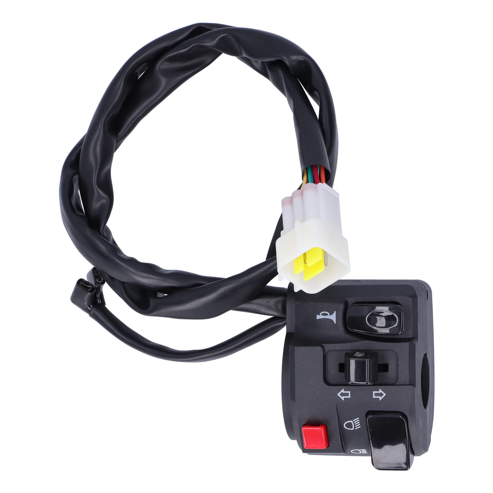 ZK20 7/8in Motorcycle Handlebar Switch Horn Button Headlight Turn Signal Fog Lamp Controller